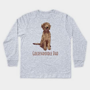 Goldendoodle Dad Kids Long Sleeve T-Shirt